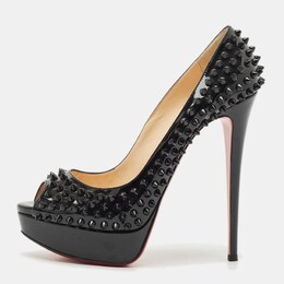 Christian Louboutin: Чёрные босоножки 