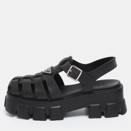 Prada: Чёрные сандалии 