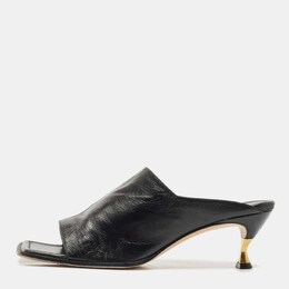 Bottega Veneta: Чёрные сабо  Stretch