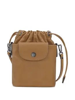 Longchamp: Бежевая сумка  Le Pliage