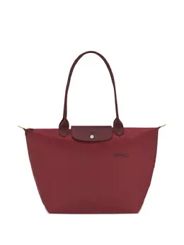 Longchamp: Бордовая сумка-шоппер  Le Pliage