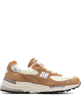 New Balance: Коричневые кроссовки  992