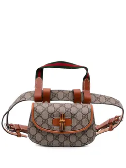 Gucci Pre-Owned: Коричневая поясная сумка 