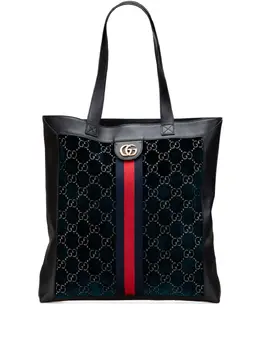 Gucci Pre-Owned: Голубая сумка-шоппер 
