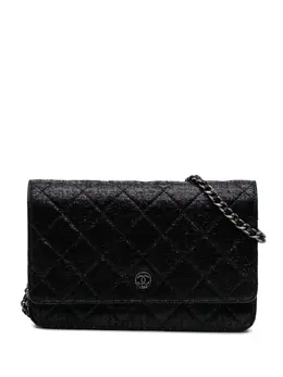 CHANEL Pre-Owned: Чёрный кошелёк 