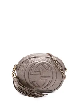 Gucci Pre-Owned: Серебристая сумка через плечо 
