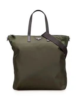 Prada Pre-Owned: Зелёная сумка 