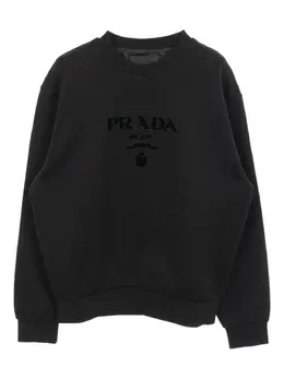 Prada Pre-Owned: Чёрный свитшот 