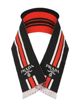 Prada: Шарф в полоску 