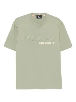 Moncler Grenoble: Зелёная футболка 