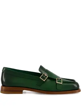 Santoni: Зелёные лоферы 