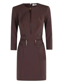 Elisabetta Franchi: Кожаное платье 