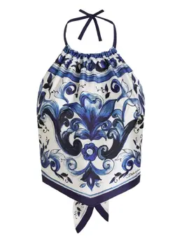 Dolce & Gabbana: Голубой топ  Majolica
