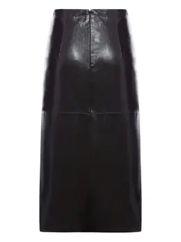 Sportmax: Кожаная юбка 