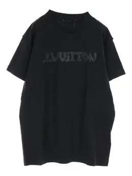 Louis Vuitton Pre-Owned: Чёрная футболка 