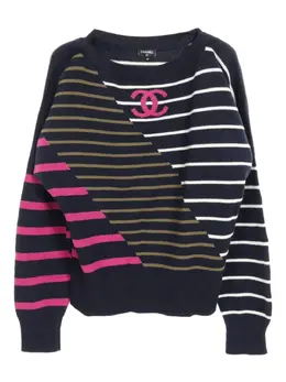 CHANEL Pre-Owned: Свитер в полоску 