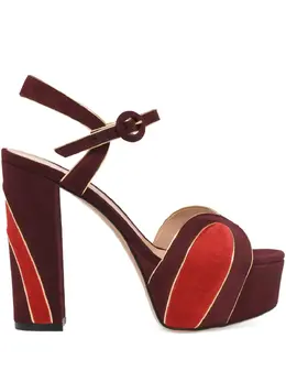 Gianvito Rossi: Бордовые босоножки 