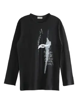 Yohji Yamamoto: Футболка с длинным рукавом 