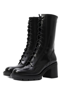 Casadei: Чёрные ботинки 