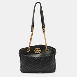 Gucci: Чёрный топ  GG Marmont