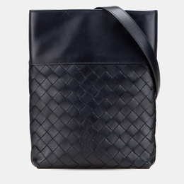 Bottega Veneta: Чёрная сумка  Intrecciato