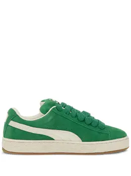PUMA: Зелёные кроссовки  Suede