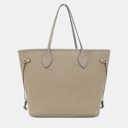 Louis Vuitton: Бежевая сумка  Neverfull MM