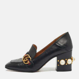 Gucci: Чёрные туфли  GG Marmont