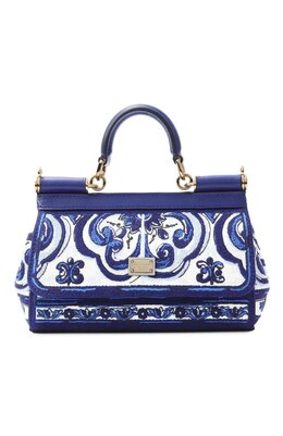 Dolce & Gabbana: Синяя сумка  Sicily Small