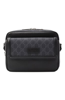 Gucci: Чёрная сумка  GG Supreme