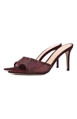 Gianvito Rossi: Бордовые сабо  Rania 85