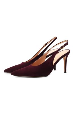 Gianvito Rossi: Бордовые туфли 