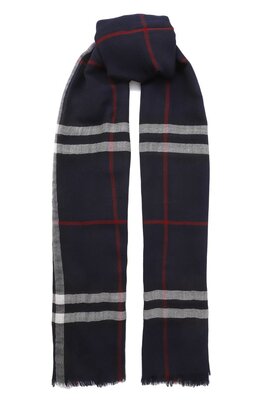 Burberry: Синий шарф 