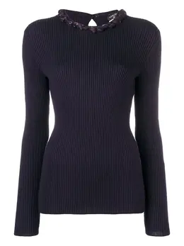 Chanel Pre-Owned: Фиолетовый свитер 