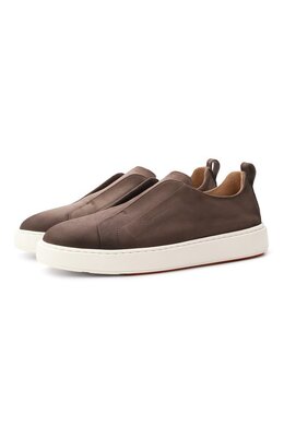 Santoni: Коричневые кеды  Cleanic