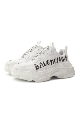 Balenciaga: Белые кроссовки  Triple S
