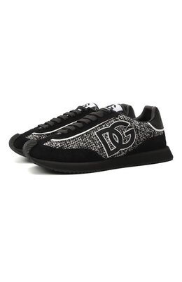 Dolce & Gabbana: Чёрные кроссовки  DG