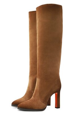 Santoni: Коричневые сапоги 