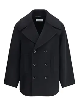 Saint Laurent: Чёрное пальто 