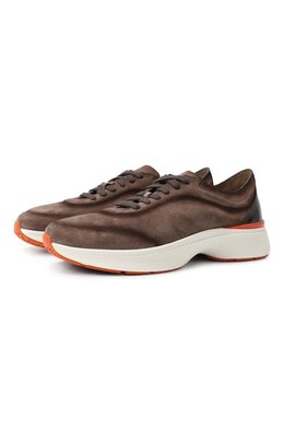 Santoni: Коричневые кроссовки 