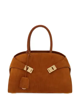 Ferragamo: Коричневая сумка-шоппер 