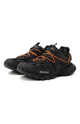 Balenciaga: Чёрные кроссовки  Track