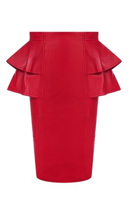 Valentino: Кожаная юбка 