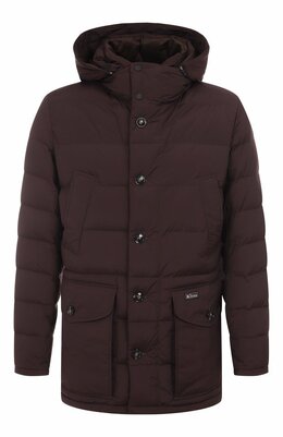 Kiton: Коричневый пуховик 
