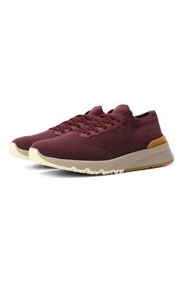 Brunello Cucinelli: Бордовые кроссовки 