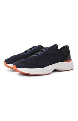 Santoni: Синие кроссовки 