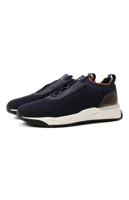 Santoni: Синие кроссовки 