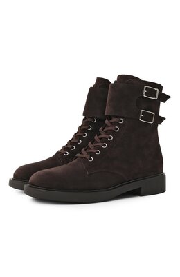 Gianvito Rossi: Коричневые ботинки 