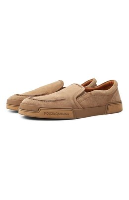 Dolce & Gabbana: Бежевые мокасины 
