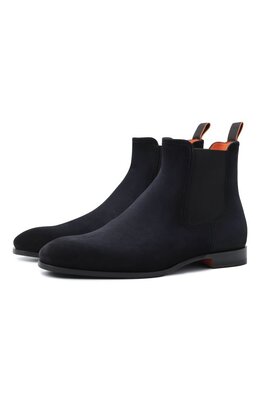 Santoni: Синие ботинки 